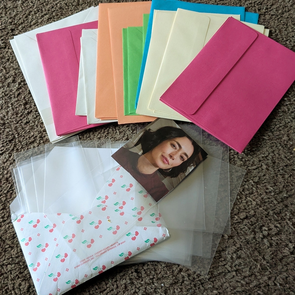 Colorful Envelopes For Any Card W/ Clear Picture Sleeves